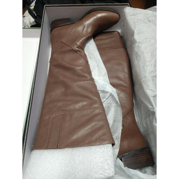 Sole Bound By Baretraps Dreia Womens Brush Brown Leather Knee-High Boots Size 9M - Picture 8 of 11